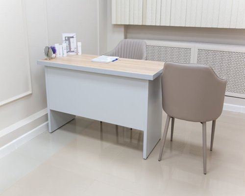 A bright and peaceful modern office desk arrangement for administration work